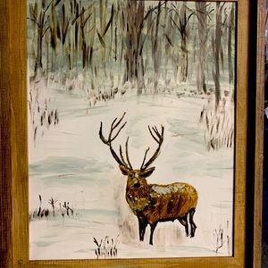 “Silence” Original Acrylic Painting on Canvas Framed 16x20 inches